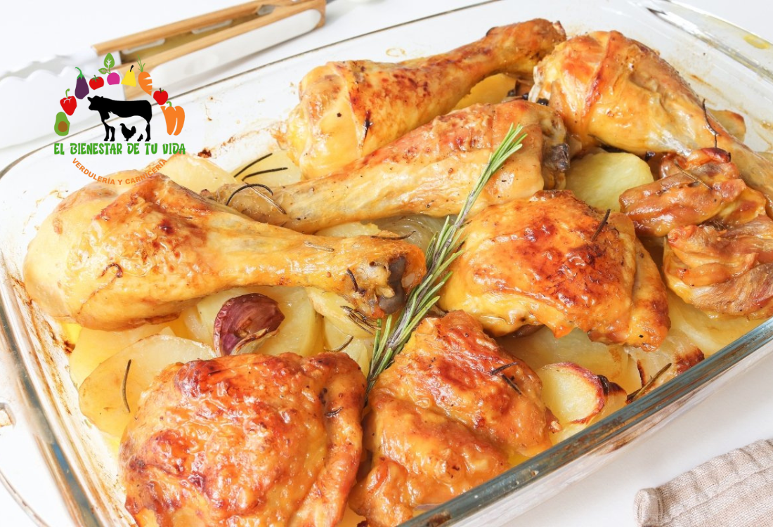 Pollo al Horno con Papas y Cebolla
